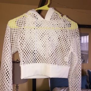 Mesh Cropped Hoodie